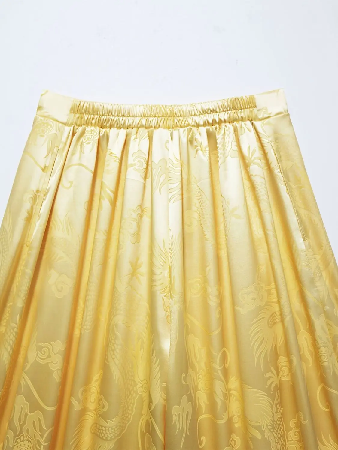 Spring Summer New Chinese Men's Jacquard Wide Leg Pants Women Loose Antique Han Hanfu Breathable Quick-drying Super Fairy Pants