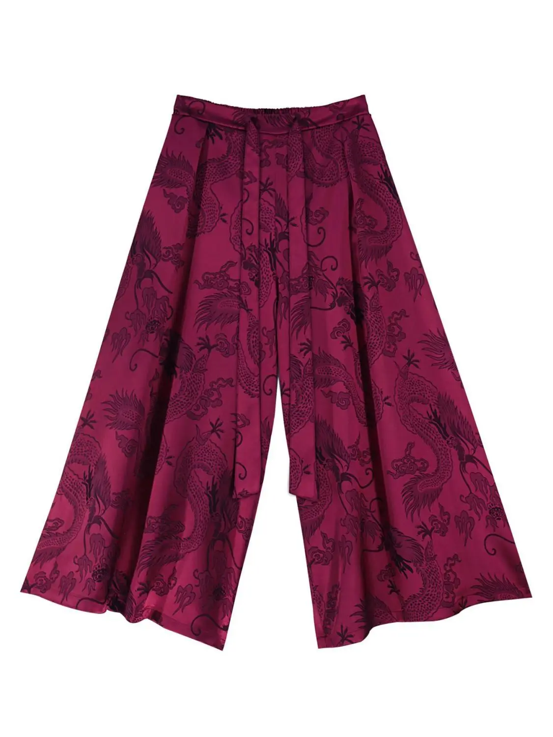 Spring Summer New Chinese Men's Jacquard Wide Leg Pants Women Loose Antique Han Hanfu Breathable Quick-drying Super Fairy Pants