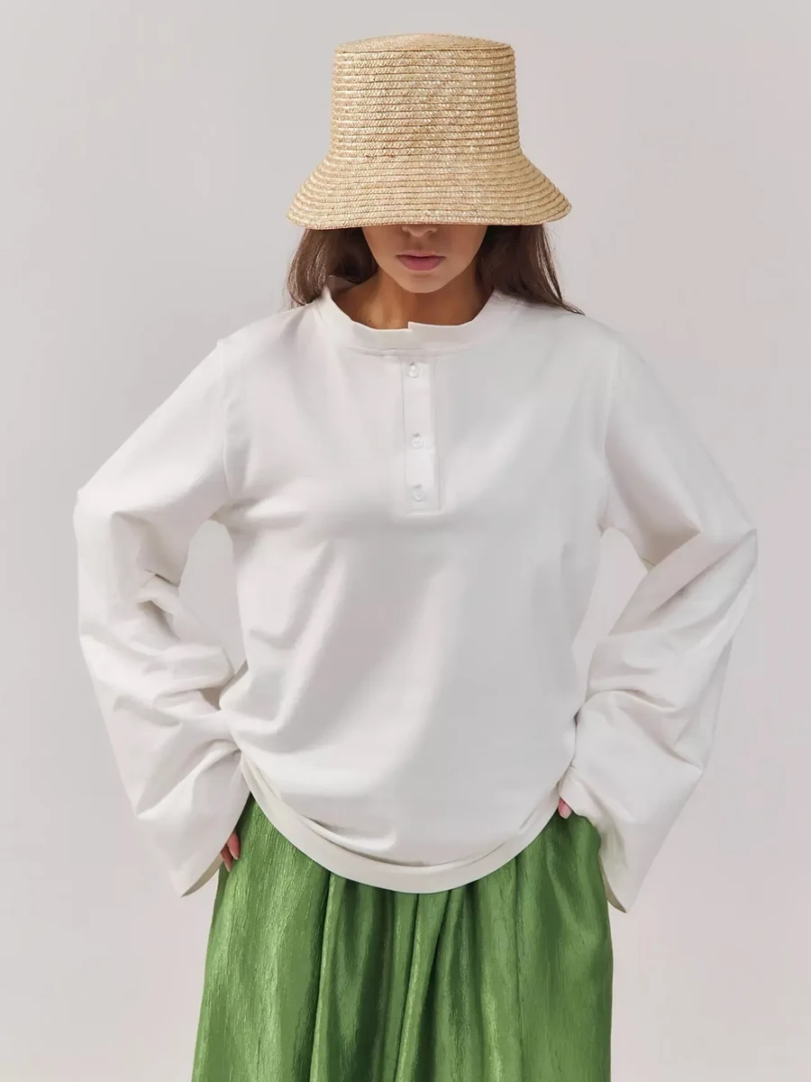 Bornladies Women's European and American Loose and Simple Pants 2026 Summer New Fashion Minimalist Daily Casual Lantern Pants