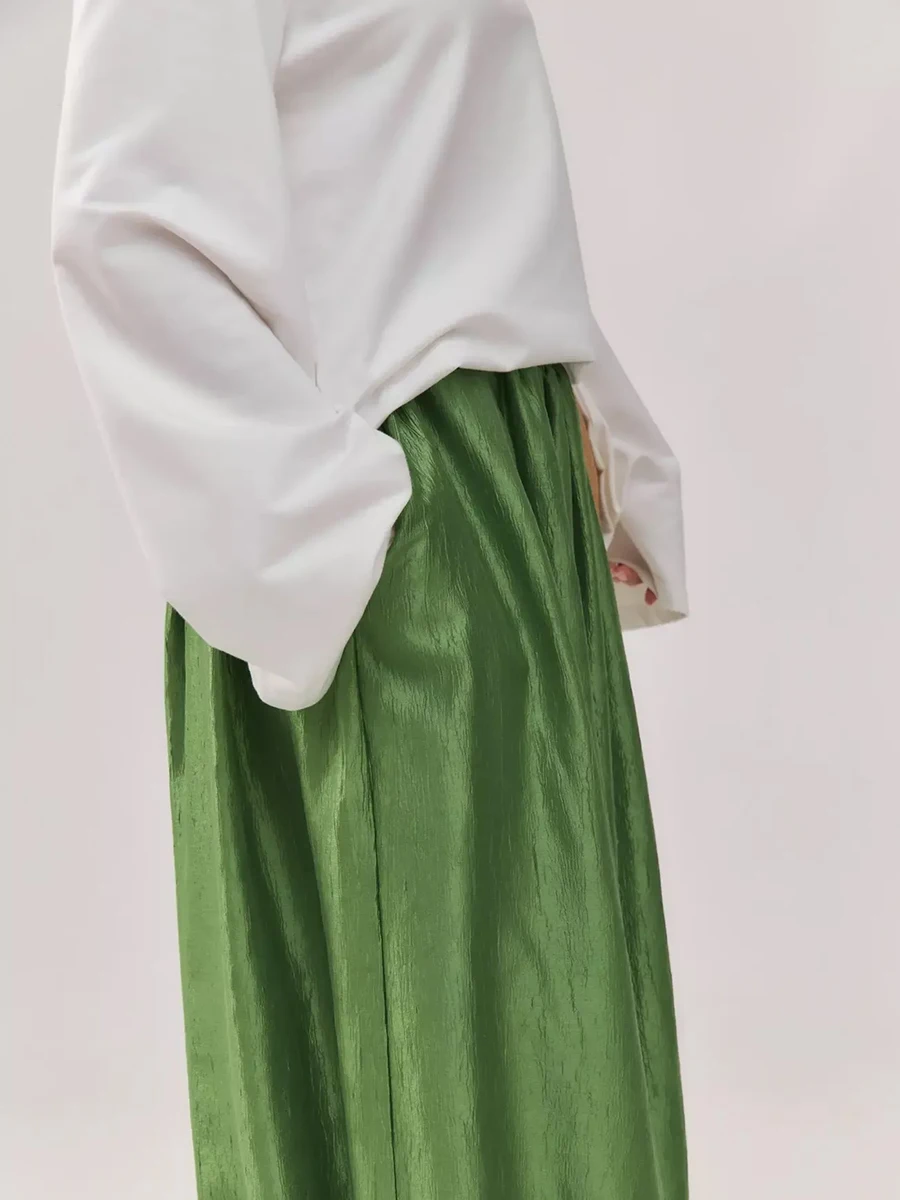Bornladies Women's European and American Loose and Simple Pants 2026 Summer New Fashion Minimalist Daily Casual Lantern Pants
