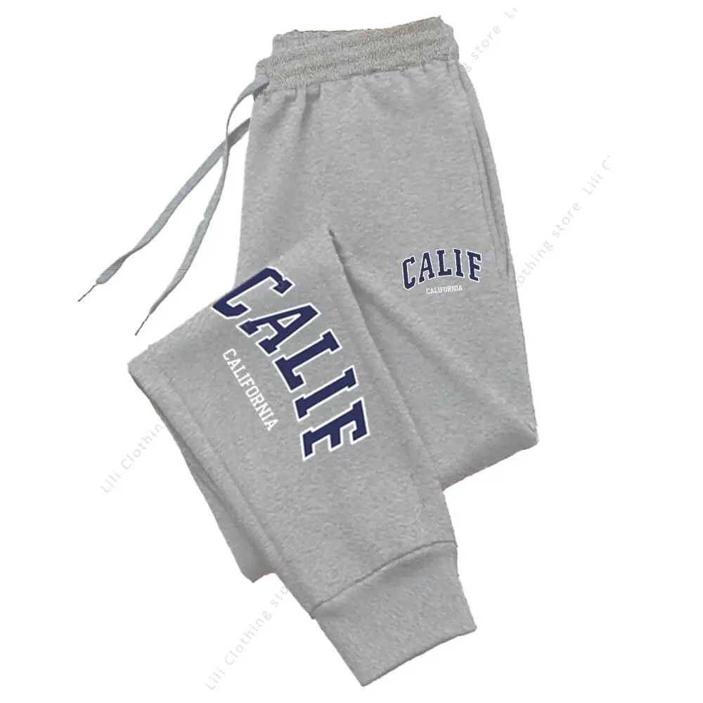 Women's Pants High Quality Trousers Autumn Winter CALIF Letter Print Casual Sports Sweatpants Outdoor Running Jogger Pants Woman