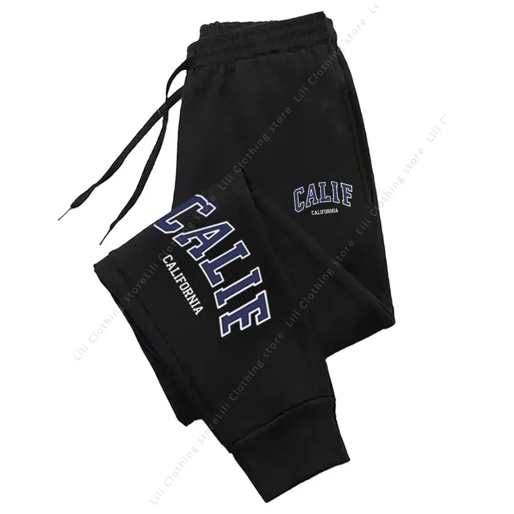 Women's Pants High Quality Trousers Autumn Winter CALIF Letter Print Casual Sports Sweatpants Outdoor Running Jogger Pants Woman