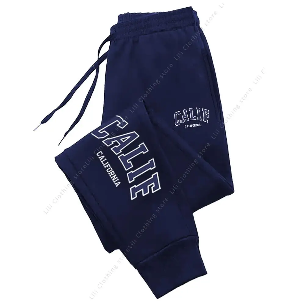 Women's Pants High Quality Trousers Autumn Winter CALIF Letter Print Casual Sports Sweatpants Outdoor Running Jogger Pants Woman