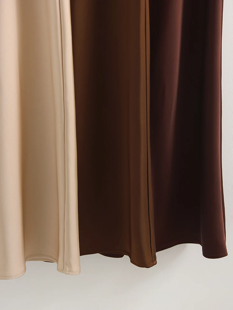 Women Straight Leg Satin Pants For Summer Elastic Waist Black Silk Trousers Luxury Office Wears For Ladies Wide Leg Pants Satin