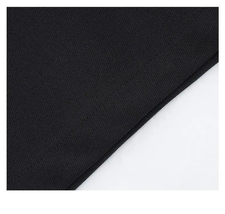 HOUZHOU Women Wide Suit Pants High Waist Gothic Japanese Style Baggy Black Trousers Irregular Straight Pants Casual Streetwear