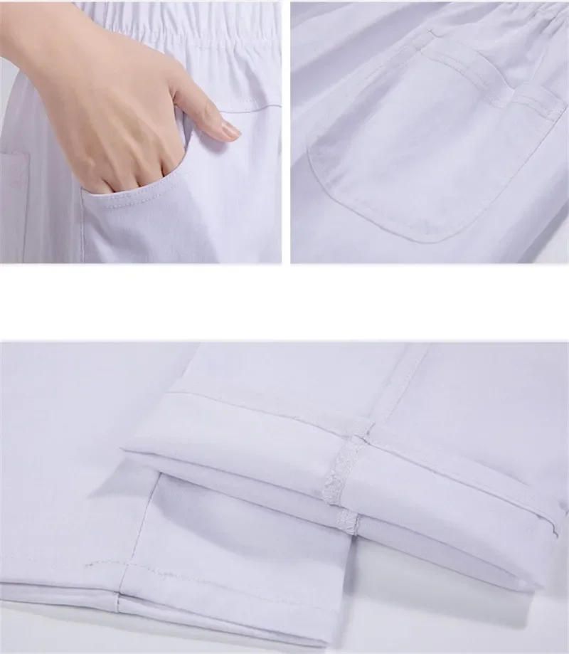 5XL New Long Pants Women High Waist Stretch Cotton Straight Trousers Women Loose Solid Work Office Ladies Pants