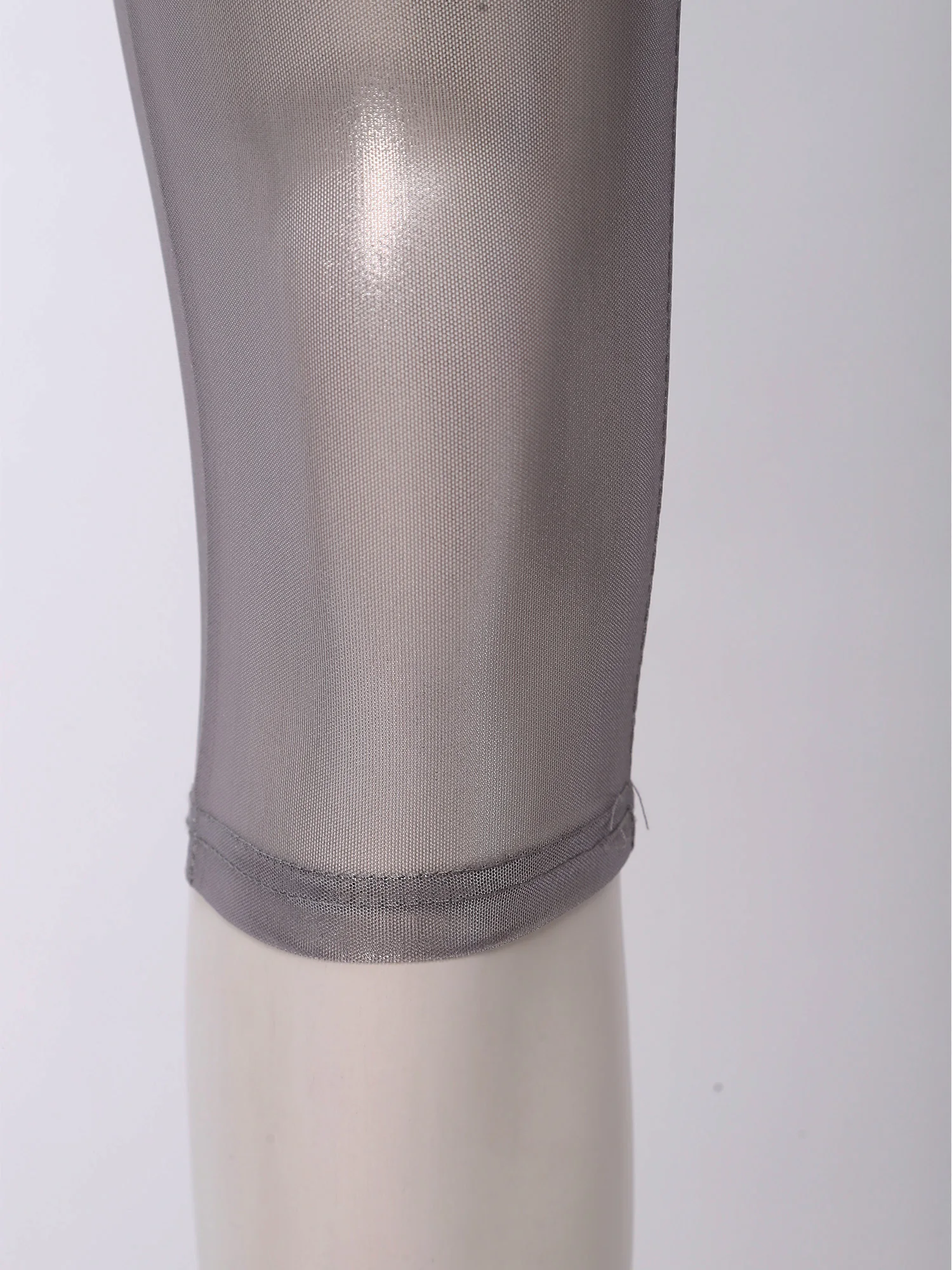 Women Fashion Translucent Shiny Shorts Capri Pants Summer Trend Elastic Waist Tights Streetwear Nightclub Rave Party Clubwear