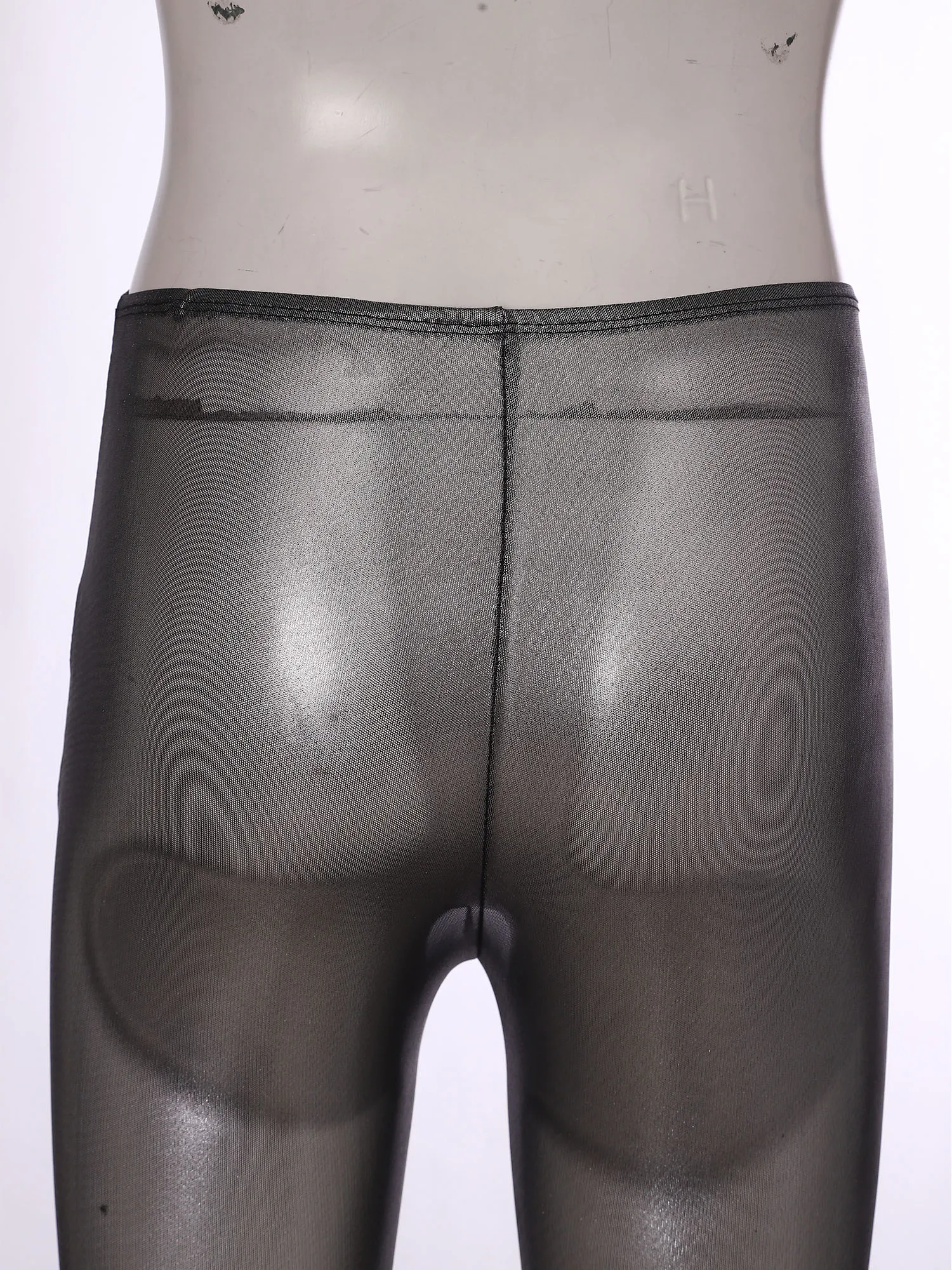 Women Fashion Translucent Shiny Shorts Capri Pants Summer Trend Elastic Waist Tights Streetwear Nightclub Rave Party Clubwear