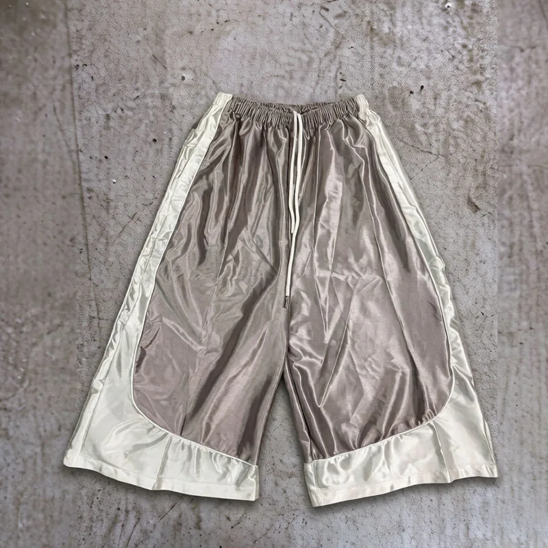 Y2K American Retro Shorts Men Women Color Matching Sports New Cropped Pants Shorts Casual Basketball Shorts Unisex Street Wear