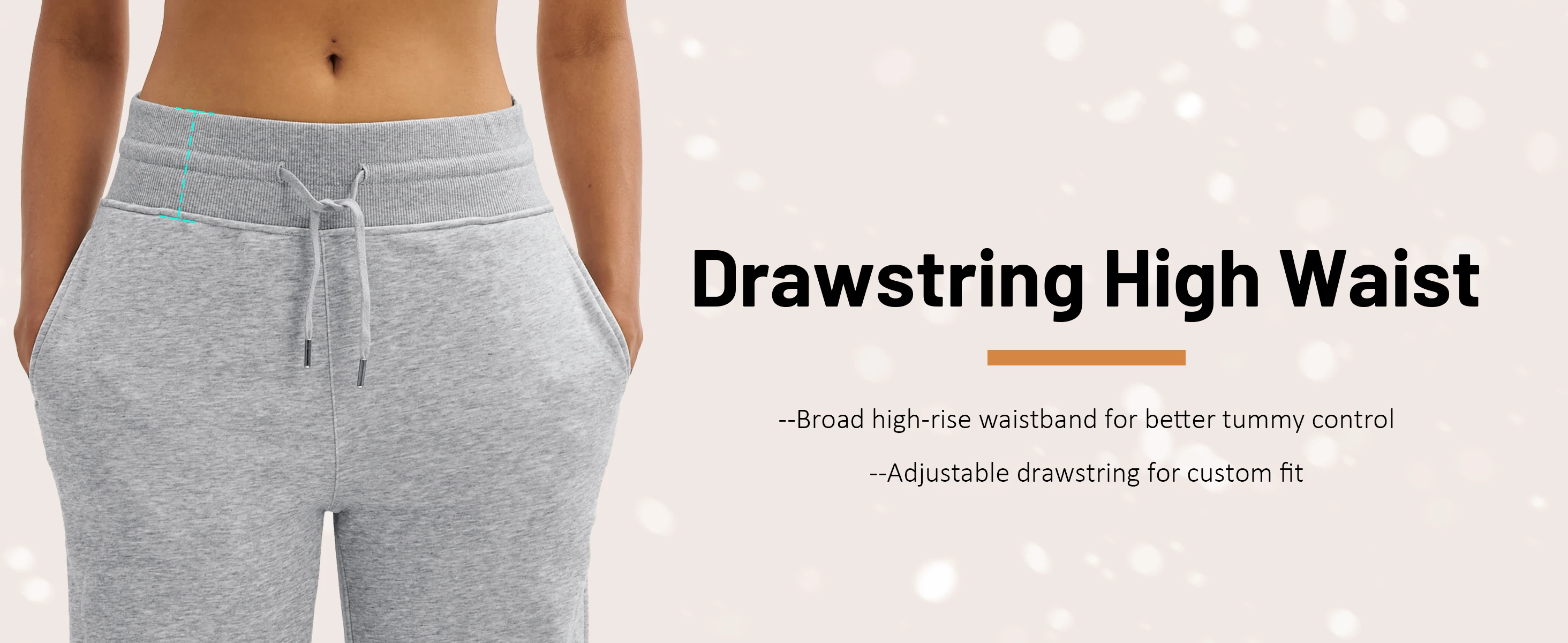 TACVASEN Womens Fashion Causal Wide Leg Pants Soft Baggy Slit Loose Fit Sweatpants Elastic Waist Drawstring Trousers Streetwear