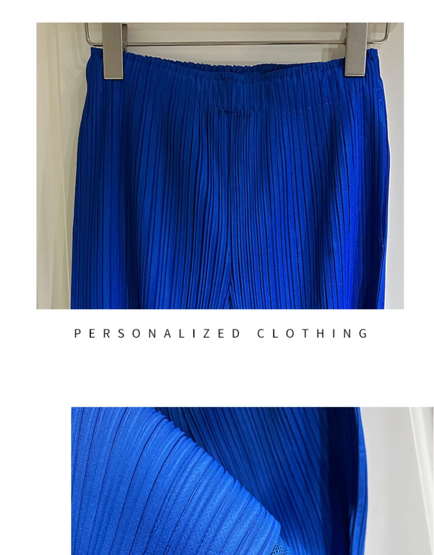 Miyake Pleated Mesh Spliced Casual Pants Women Korean Fashion Designer Elastic Waist Cropped Straight Wide Leg Pants