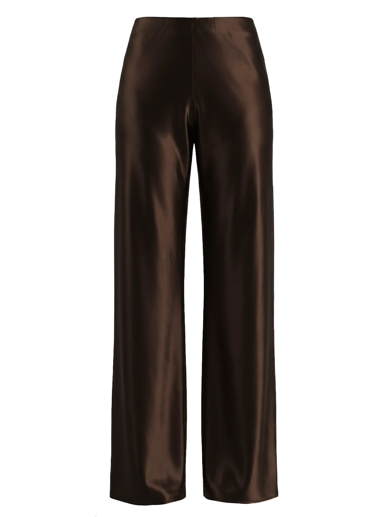 New In 2026 Women's Spring Summer Satin Pants Fashion Elegant High Waist Casual Straight Trousers