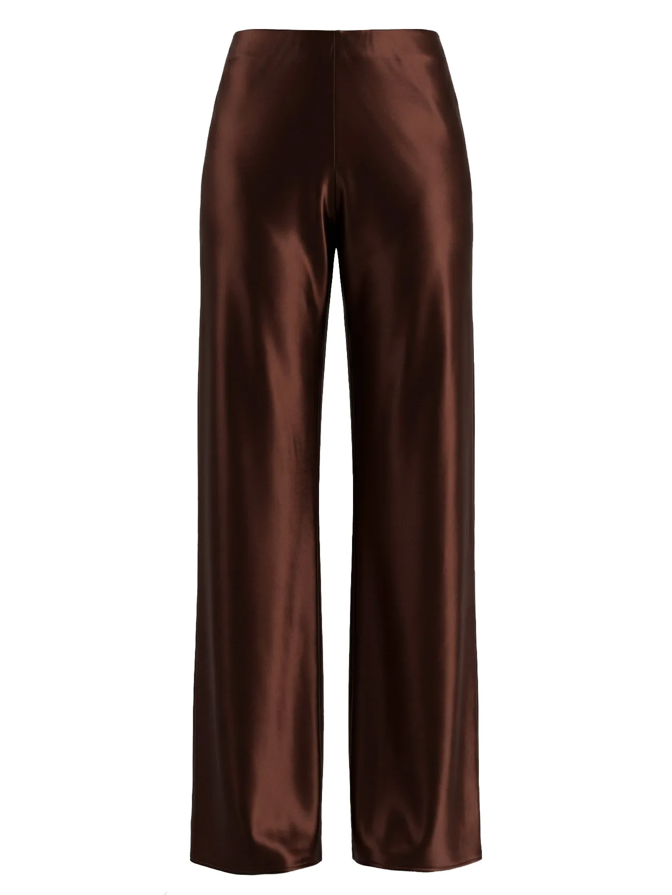 New In 2026 Women's Spring Summer Satin Pants Fashion Elegant High Waist Casual Straight Trousers