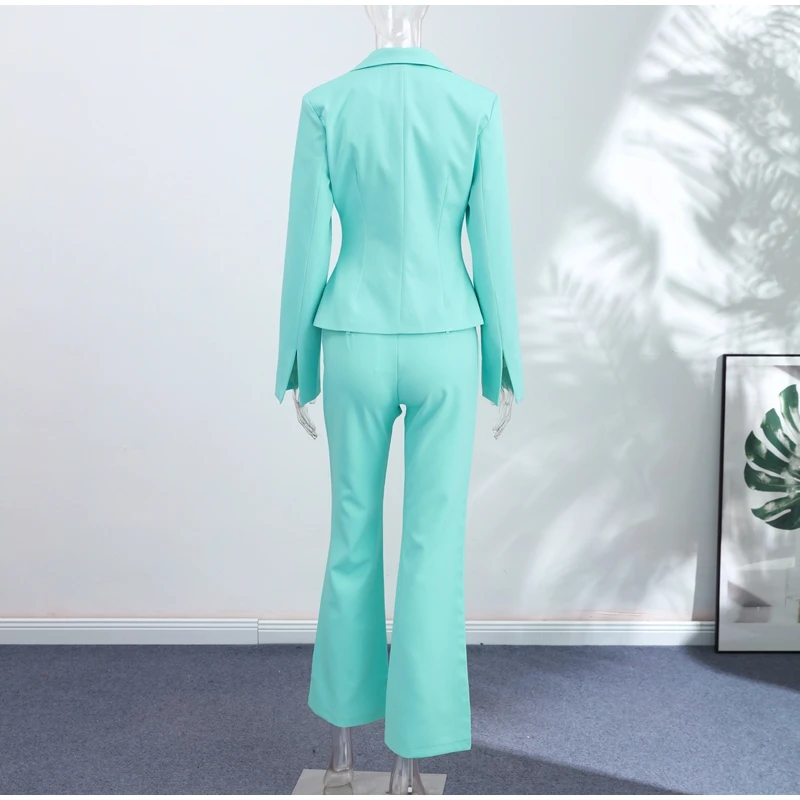Women Pant Skirt Set Pointed Collar Long Sleeve Cinched Waist Top Mini Solid Skirt Straight Pant Slimming Y2K Suits For Ladies