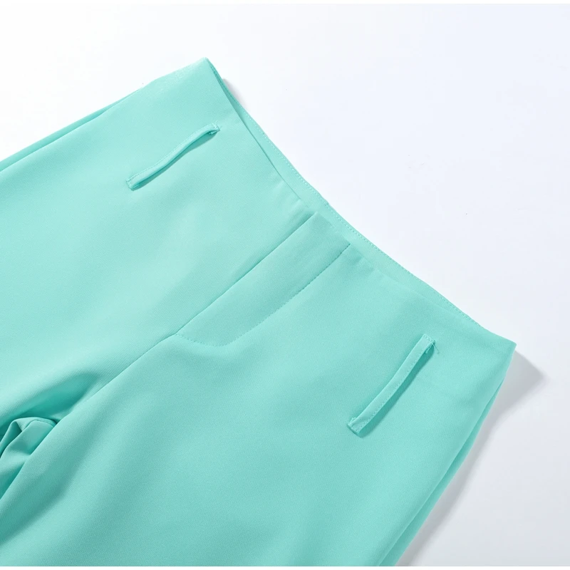 Women Pant Skirt Set Pointed Collar Long Sleeve Cinched Waist Top Mini Solid Skirt Straight Pant Slimming Y2K Suits For Ladies