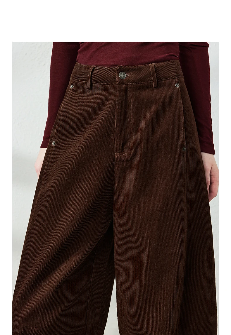 TOYOUTH Women's Casual Pants 2026 Autumn New Urban Nomad Style High Waist Maillard Color Block Curved Leg Trousers