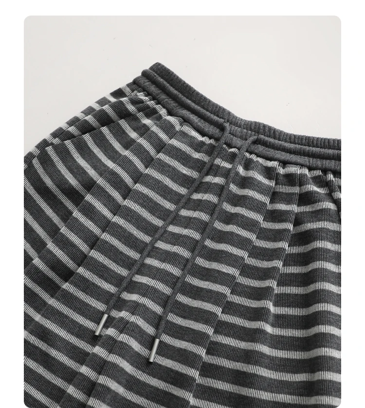 CHIC VEN Women Trousers Loose Casual Striped Wide Leg Pants Hanging Straight Casual Trousers Spring Autumn Women 2025