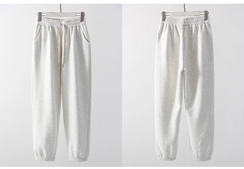 Thick Warm Fleece Sweatpants Women Winter Straight Leg Pants Gray Velvet Trousers Pants Jogger For Women Sweatpants Outfits