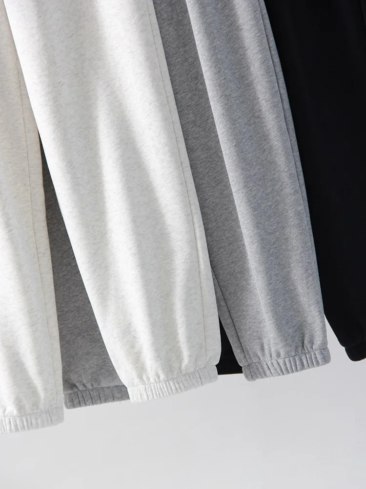 Thick Warm Fleece Sweatpants Women Winter Straight Leg Pants Gray Velvet Trousers Pants Jogger For Women Sweatpants Outfits