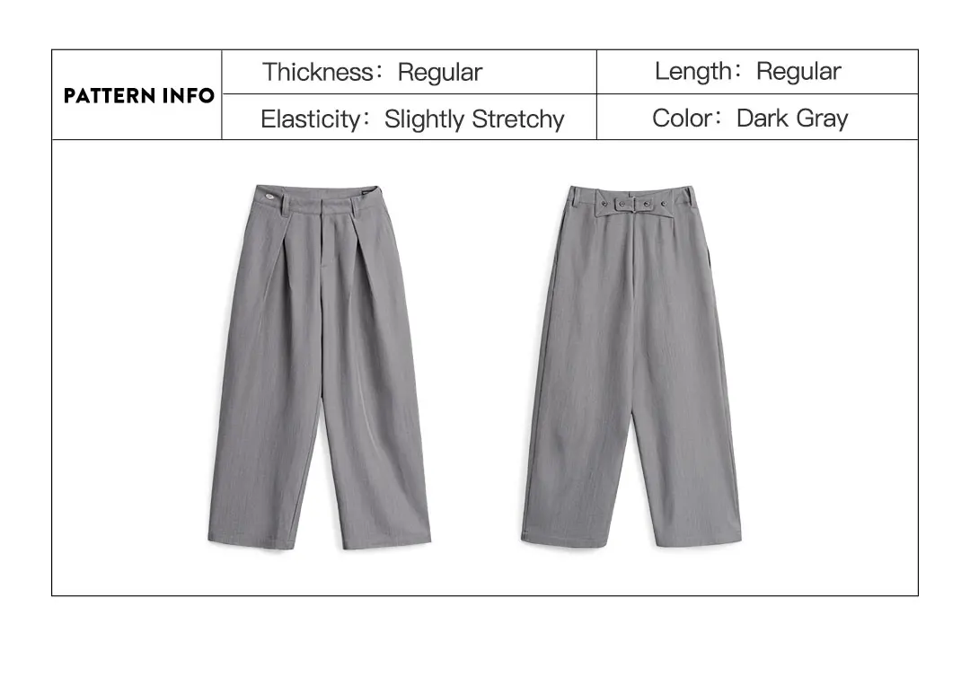 Maden 2026 New Vintage Old Money Grey Suit Pants Women Loose Wide Leg Pleated Straight Thin Draped Summer Formal Trousers Office