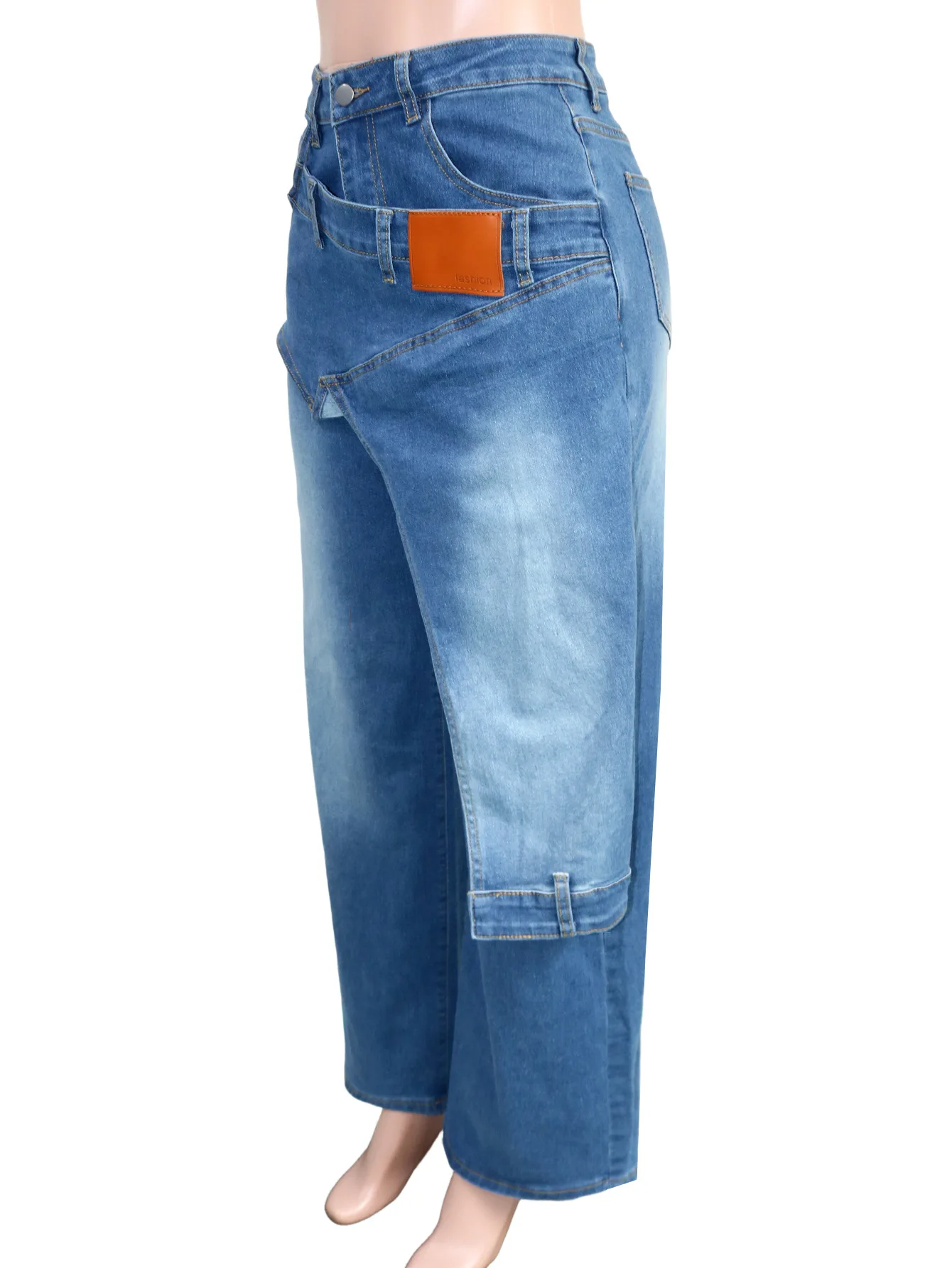Denim Pant Women Jeans Vintage Wide Leg Long Pants High Waist Straight Trousers Y2k Streetwear Elegant Work Casual Loose 2026