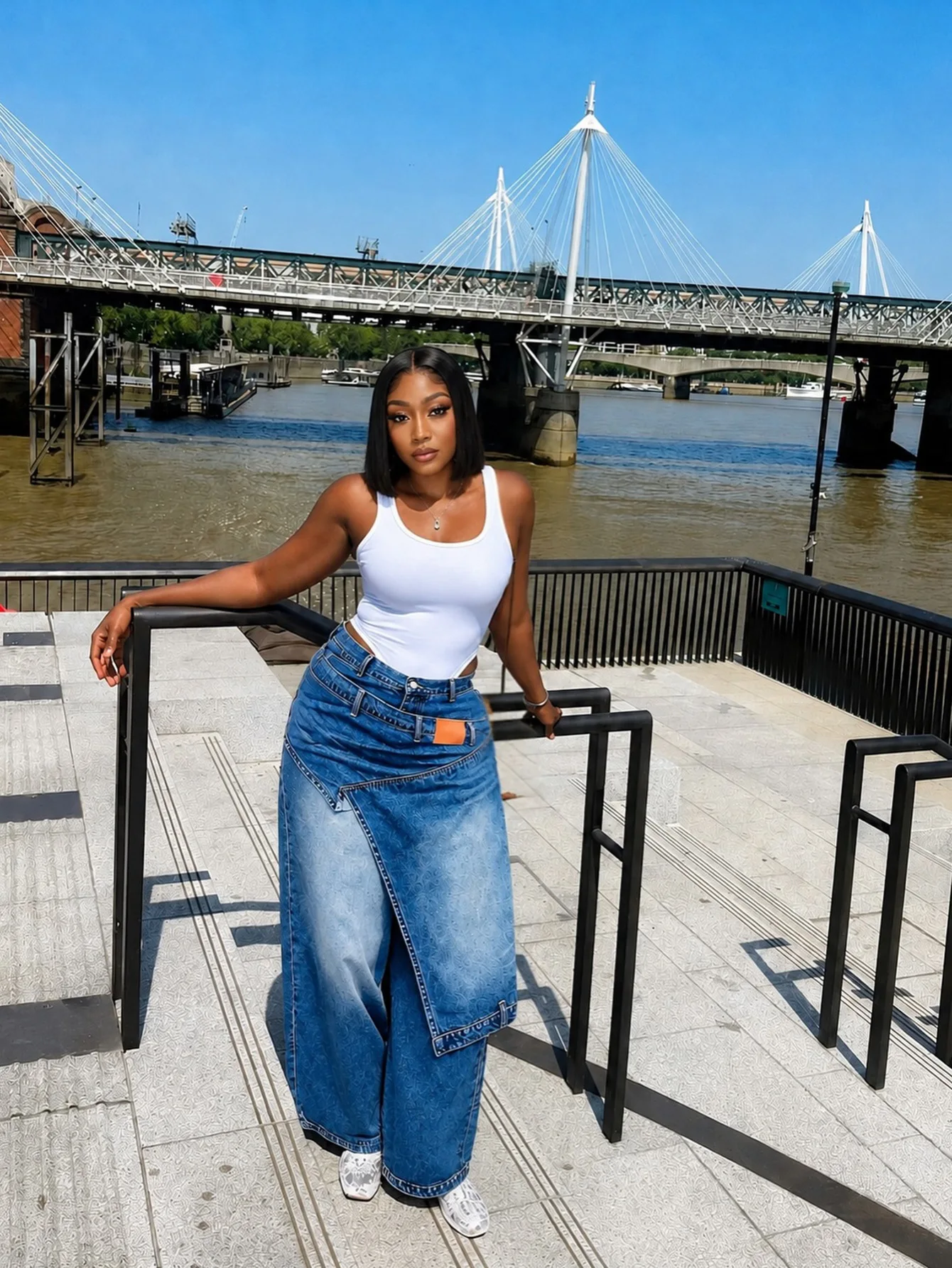 Denim Pant Women Jeans Vintage Wide Leg Long Pants High Waist Straight Trousers Y2k Streetwear Elegant Work Casual Loose 2026