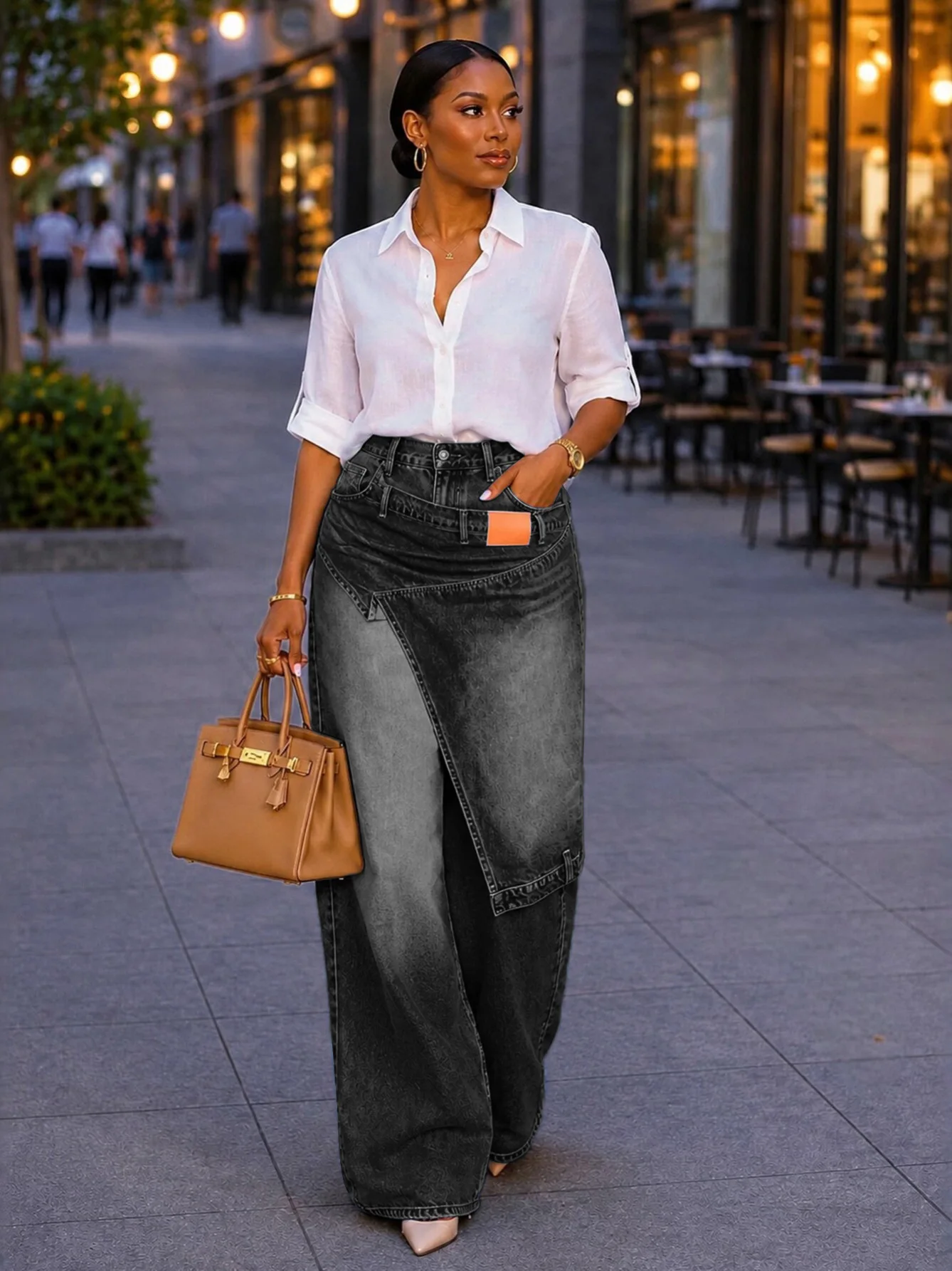 Denim Pant Women Jeans Vintage Wide Leg Long Pants High Waist Straight Trousers Y2k Streetwear Elegant Work Casual Loose 2026