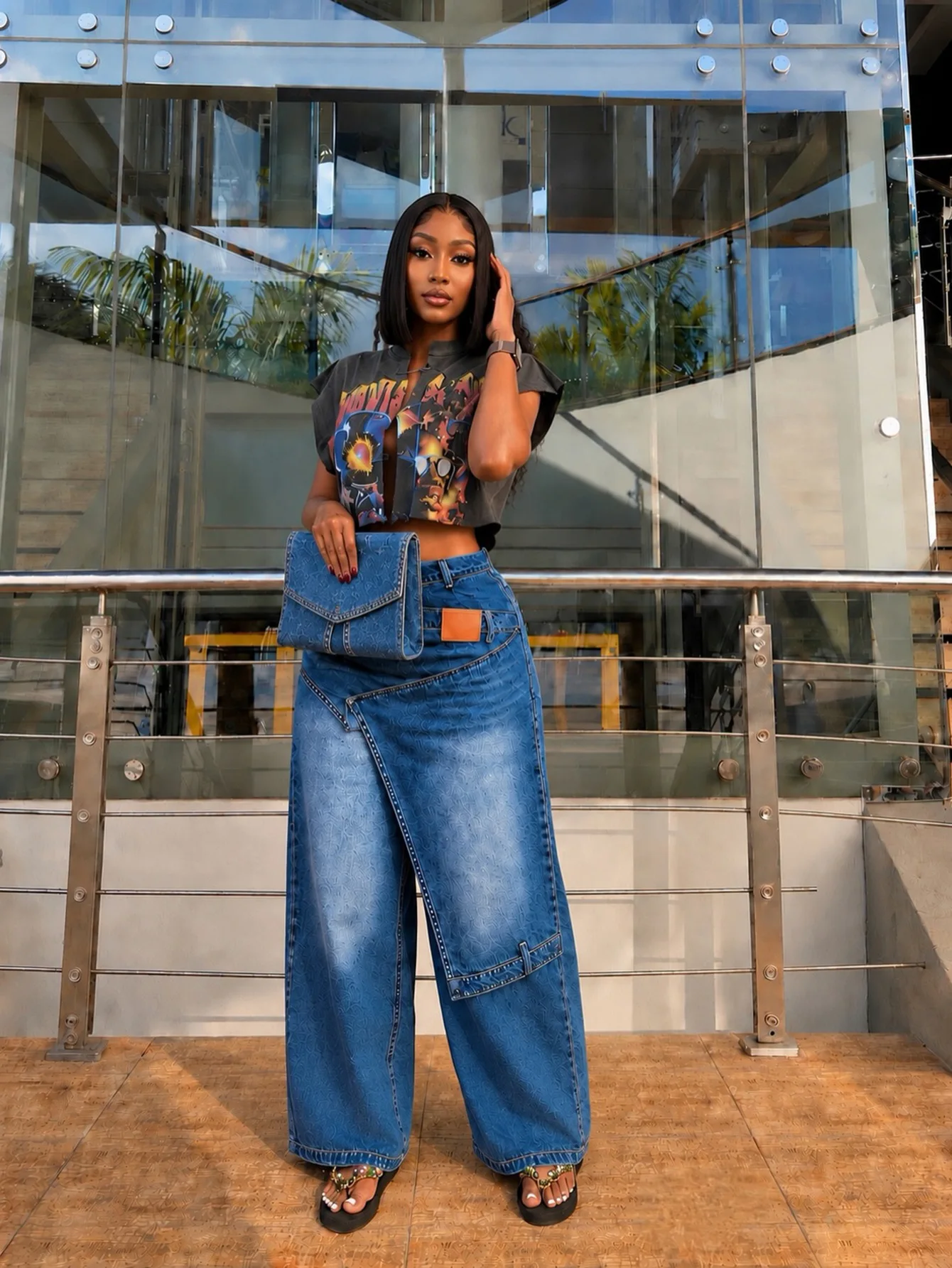 Denim Pant Women Jeans Vintage Wide Leg Long Pants High Waist Straight Trousers Y2k Streetwear Elegant Work Casual Loose 2026