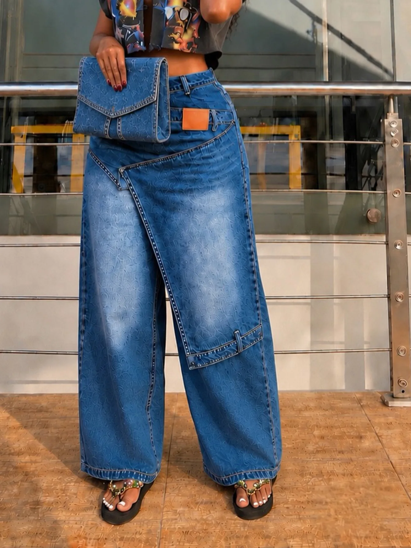 Denim Pant Women Jeans Vintage Wide Leg Long Pants High Waist Straight Trousers Y2k Streetwear Elegant Work Casual Loose 2026