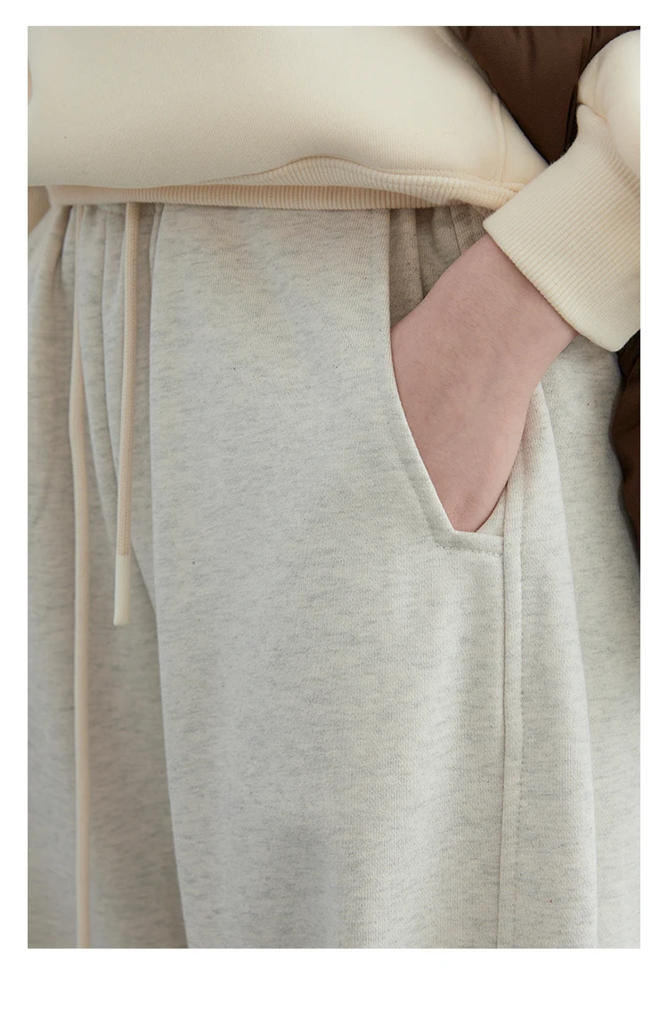 CHIC VEN Women Casual Pants Loose Casual New High Waist Wide Leg Woman Trousers Sports Streetwear Autumn Winter 2023