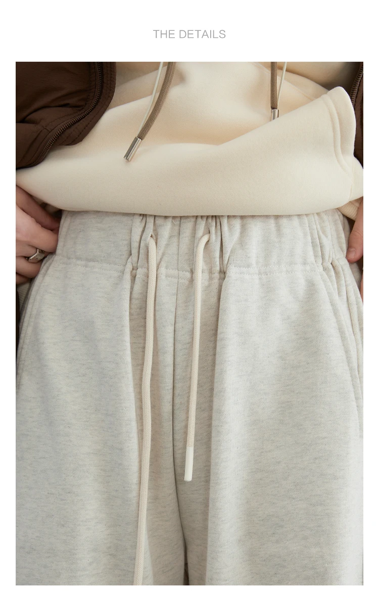 CHIC VEN Women Casual Pants Loose Casual New High Waist Wide Leg Woman Trousers Sports Streetwear Autumn Winter 2023