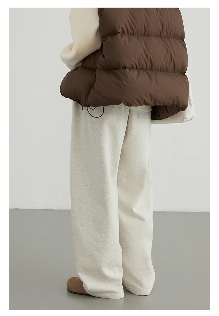 CHIC VEN Women Casual Pants Loose Casual New High Waist Wide Leg Woman Trousers Sports Streetwear Autumn Winter 2023