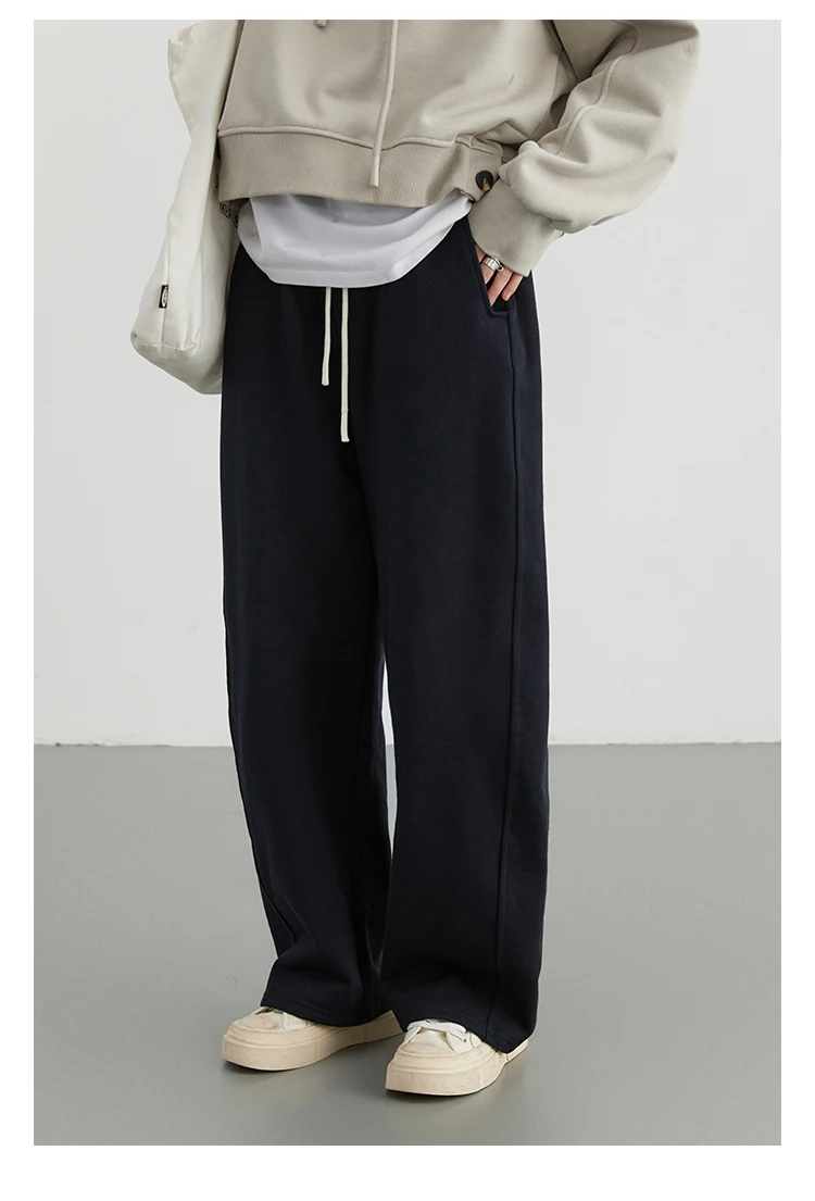 CHIC VEN Women Casual Pants Loose Casual New High Waist Wide Leg Woman Trousers Sports Streetwear Autumn Winter 2023