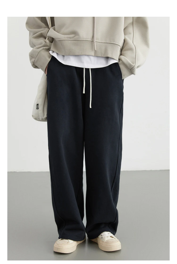 CHIC VEN Women Casual Pants Loose Casual New High Waist Wide Leg Woman Trousers Sports Streetwear Autumn Winter 2023