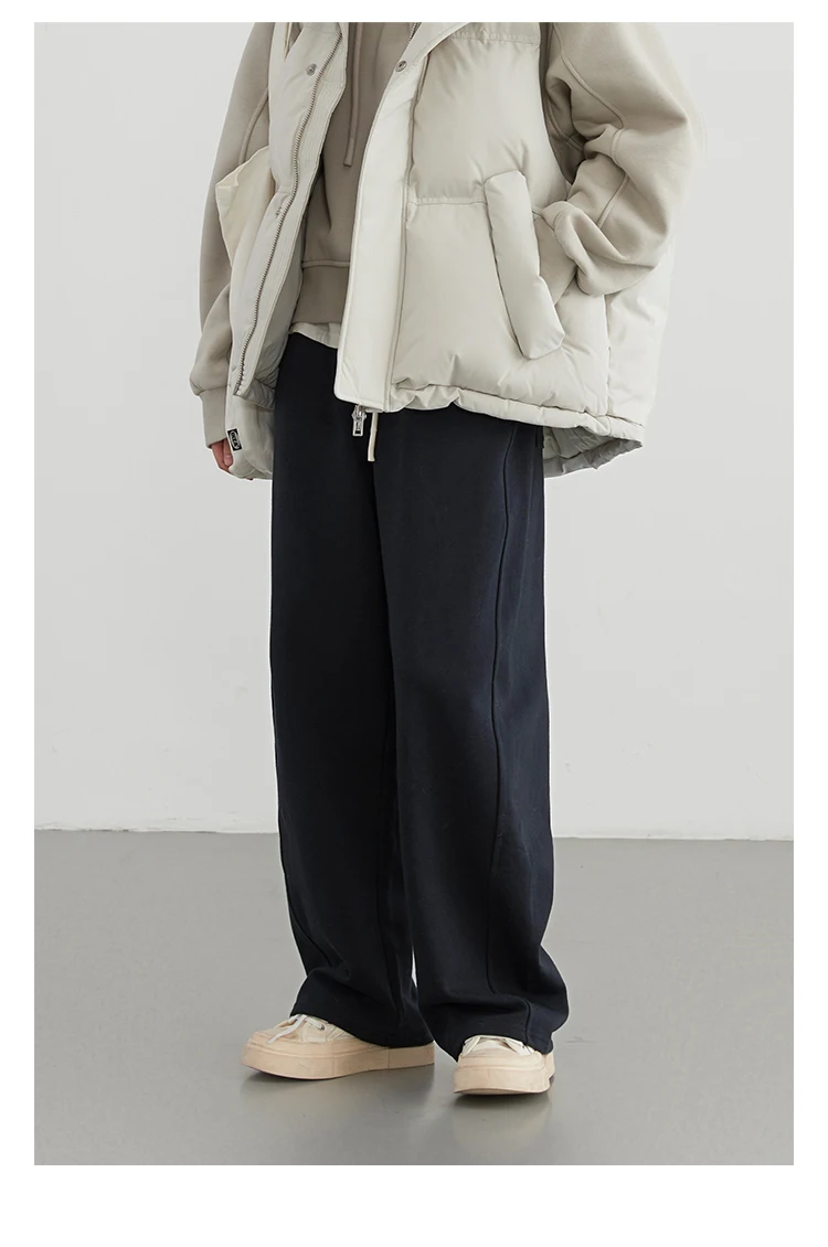 CHIC VEN Women Casual Pants Loose Casual New High Waist Wide Leg Woman Trousers Sports Streetwear Autumn Winter 2023