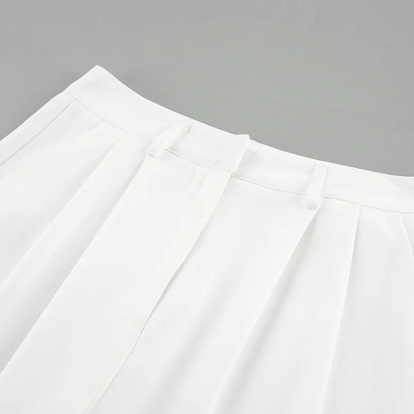 Light Luxury White Women Wide Leg Pants Spring and Autumn Temperament Versatile Commuting Leisure High Waist Straight Leg Pants