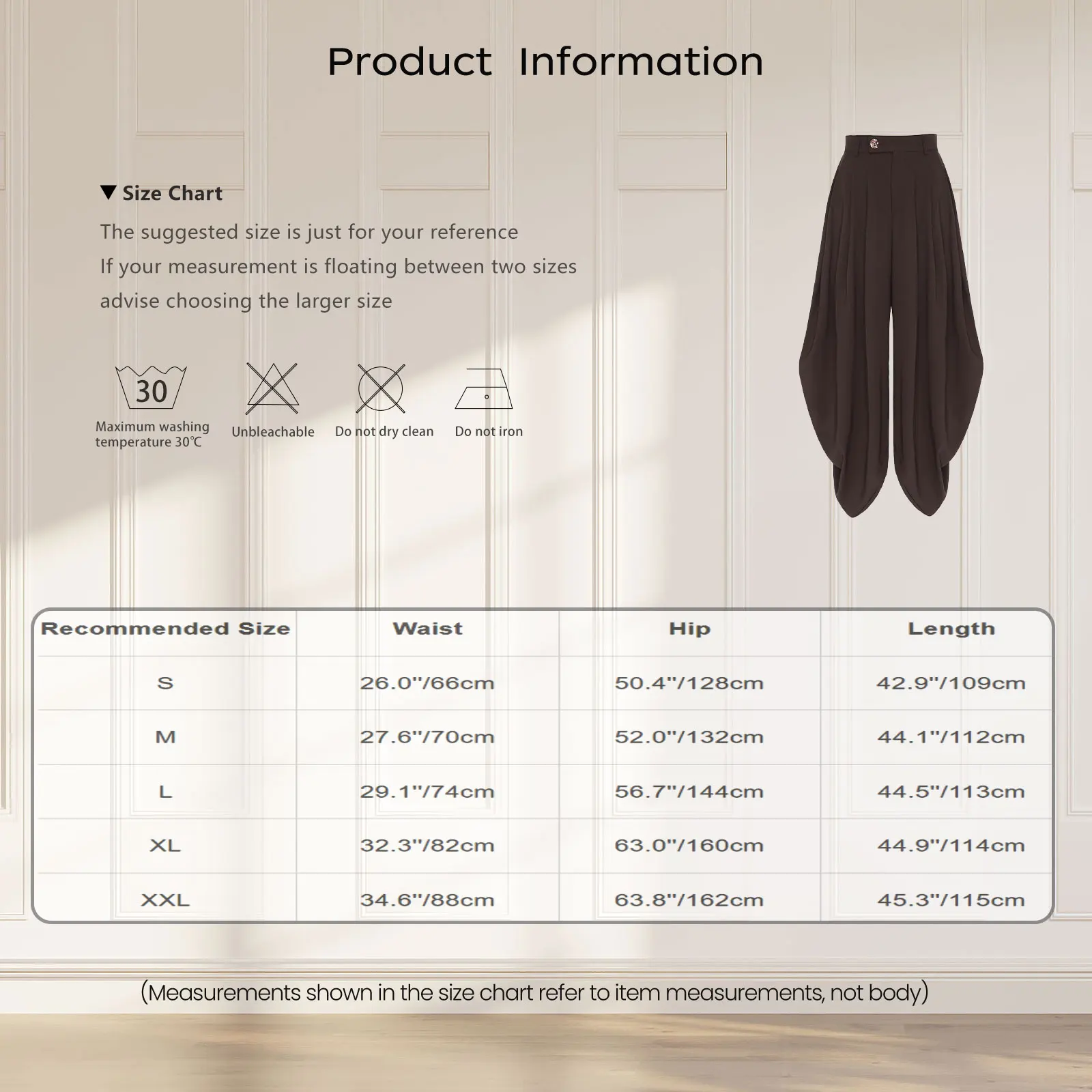 Women Palazzo Pants Trousers Casual SlacksBaroque Pleated Loose Wide Leg Pants Daily Commute Office Pants Women's Trousers