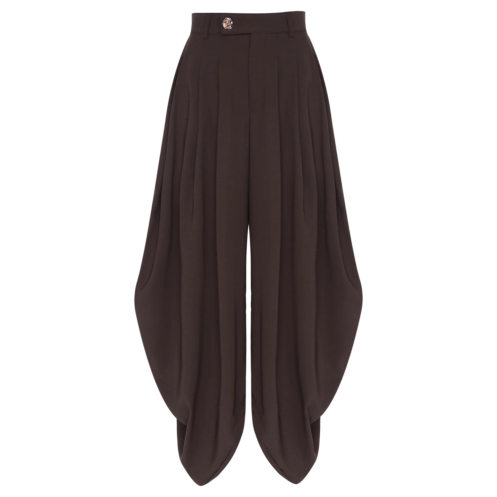 Women Palazzo Pants Trousers Casual SlacksBaroque Pleated Loose Wide Leg Pants Daily Commute Office Pants Women's Trousers