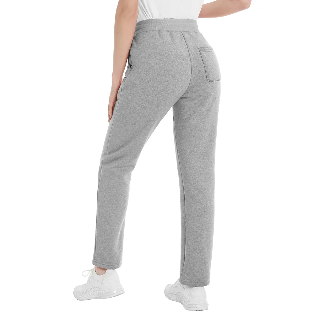 TACVASEN Sherpa Fleece Sweatpants Women's Thermal Warm Winter Trousers Elastic Waist Drawstring Yoga Gym Jogger Female Pants