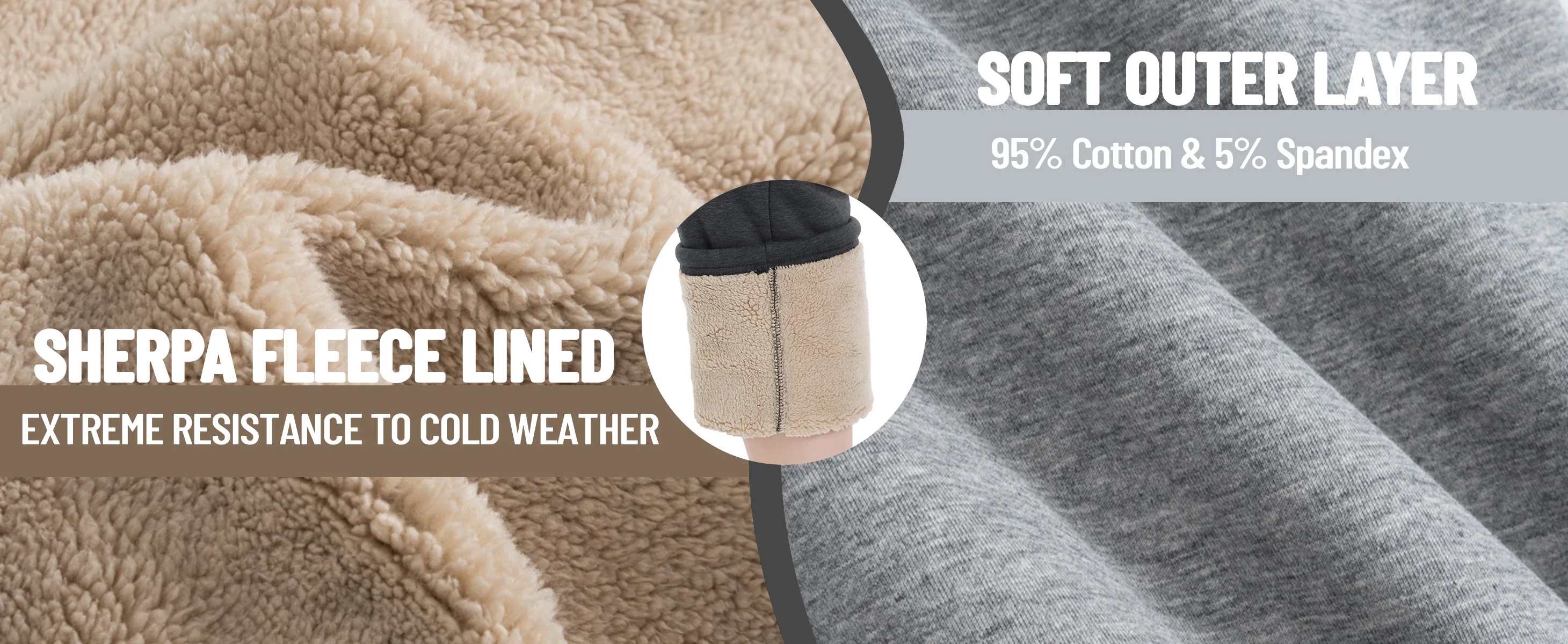 TACVASEN Sherpa Fleece Sweatpants Women's Thermal Warm Winter Trousers Elastic Waist Drawstring Yoga Gym Jogger Female Pants
