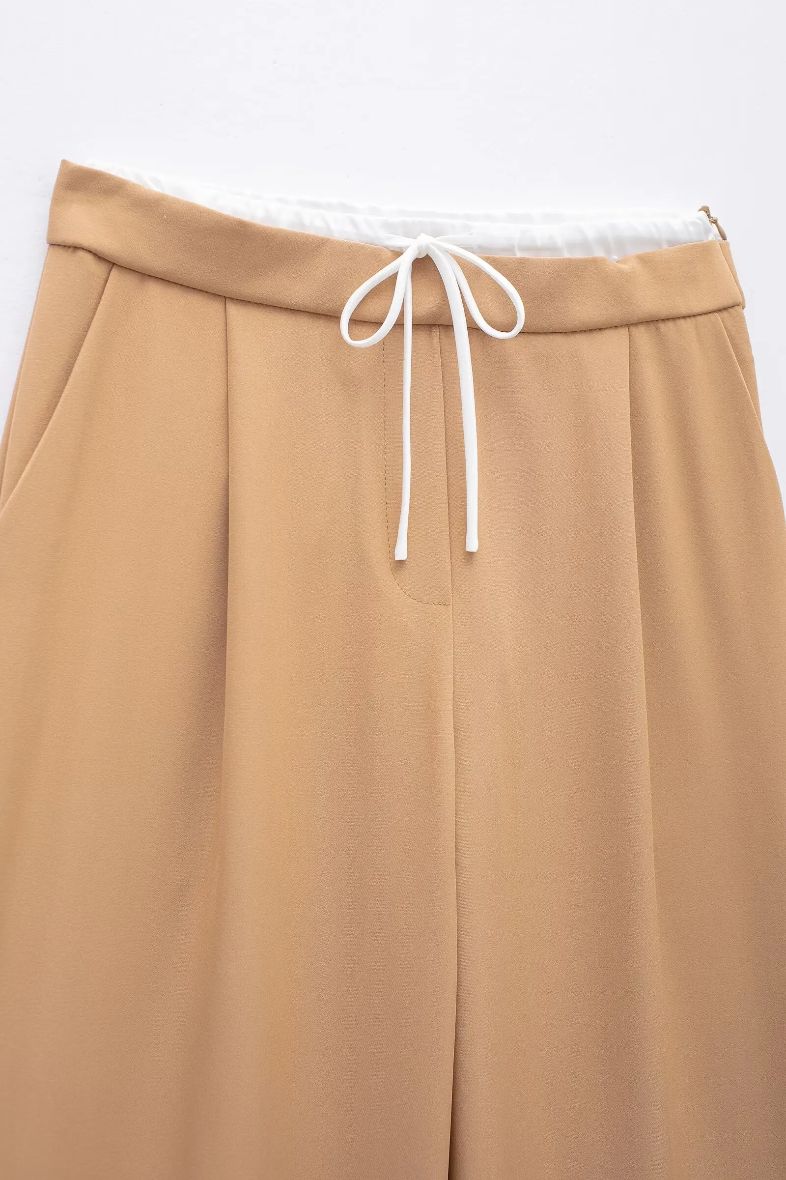 MUJER 2025 Wide Leg Pants for Women High Waist Baggy Pants Woman Summer Pleated Loose Pants Women Streetwear Tied Woman Trousers