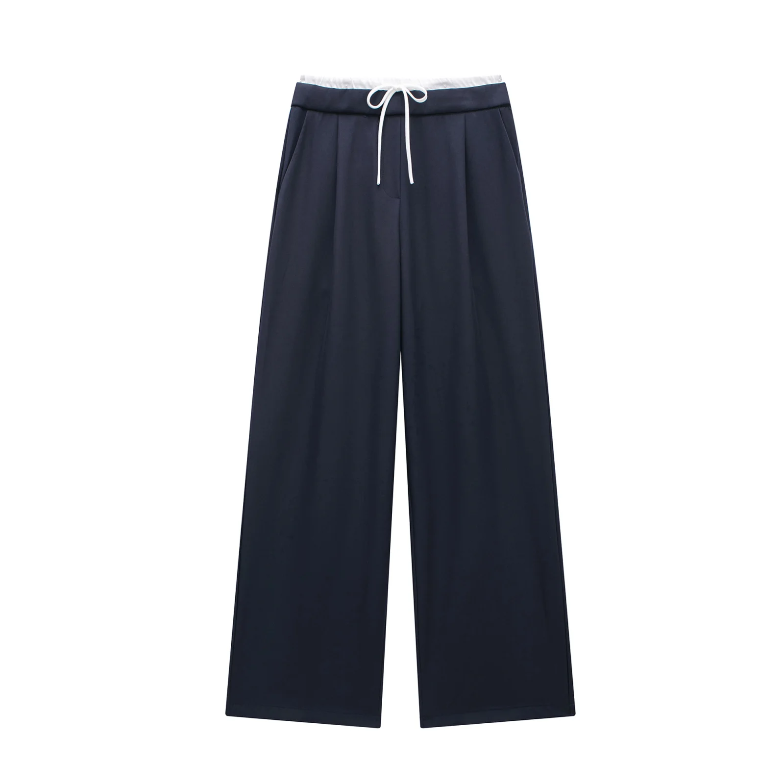MUJER 2025 Wide Leg Pants for Women High Waist Baggy Pants Woman Summer Pleated Loose Pants Women Streetwear Tied Woman Trousers