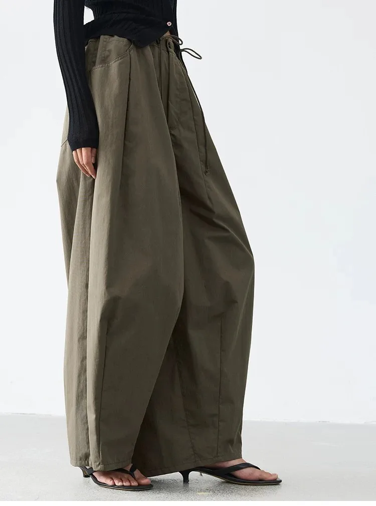 Relaxed and Comfortable~ Women's Balloon Pants, Loose Wide-Leg Casual Pants, Slimming Cotton Long Pants, Spring 2026