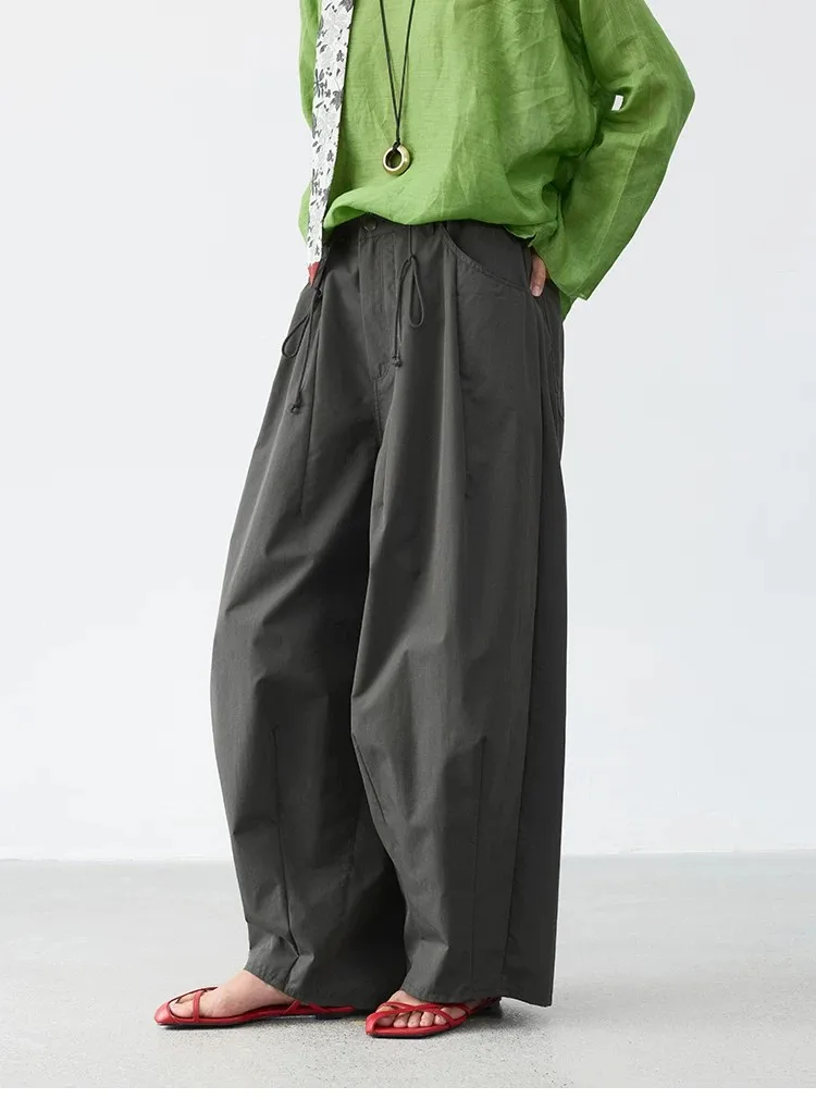 Relaxed and Comfortable~ Women's Balloon Pants, Loose Wide-Leg Casual Pants, Slimming Cotton Long Pants, Spring 2026