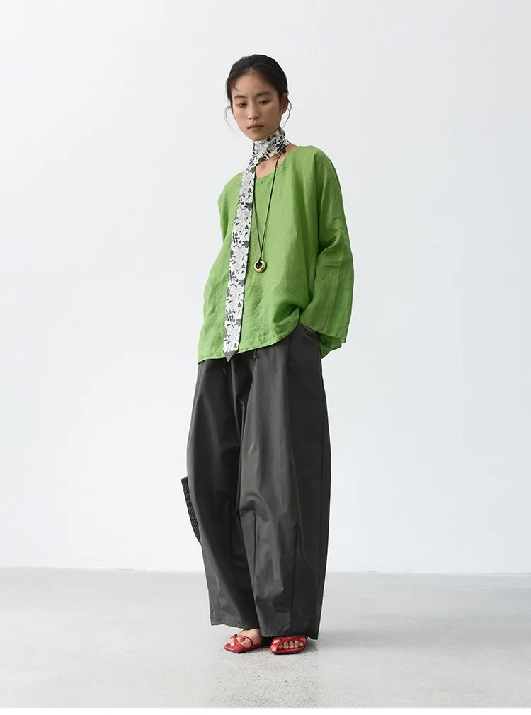 Relaxed and Comfortable~ Women's Balloon Pants, Loose Wide-Leg Casual Pants, Slimming Cotton Long Pants, Spring 2026