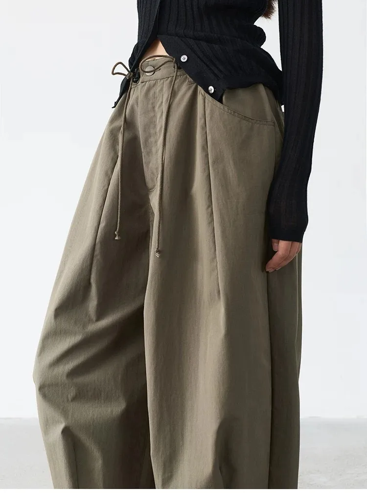 Relaxed and Comfortable~ Women's Balloon Pants, Loose Wide-Leg Casual Pants, Slimming Cotton Long Pants, Spring 2026