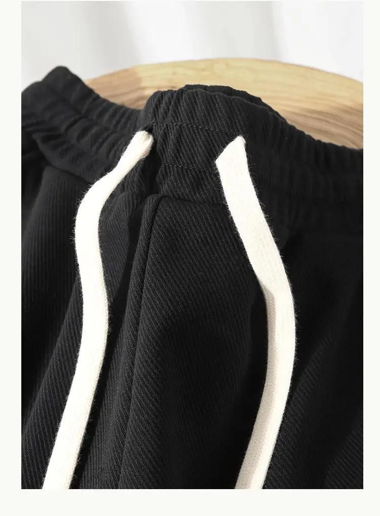2025 heavy twill leggings casual sweatpants men's spring and autumn loose and thin versatile American sports pants