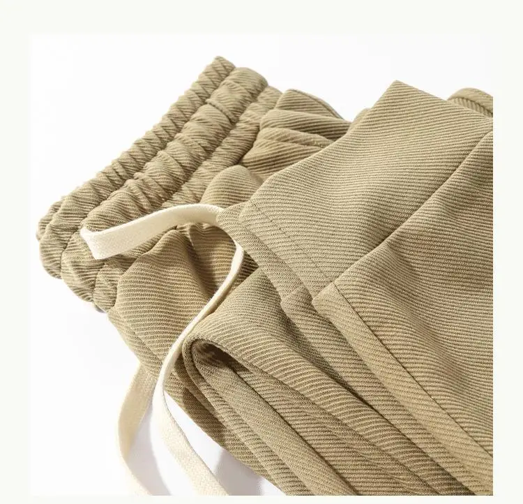 2025 heavy twill leggings casual sweatpants men's spring and autumn loose and thin versatile American sports pants