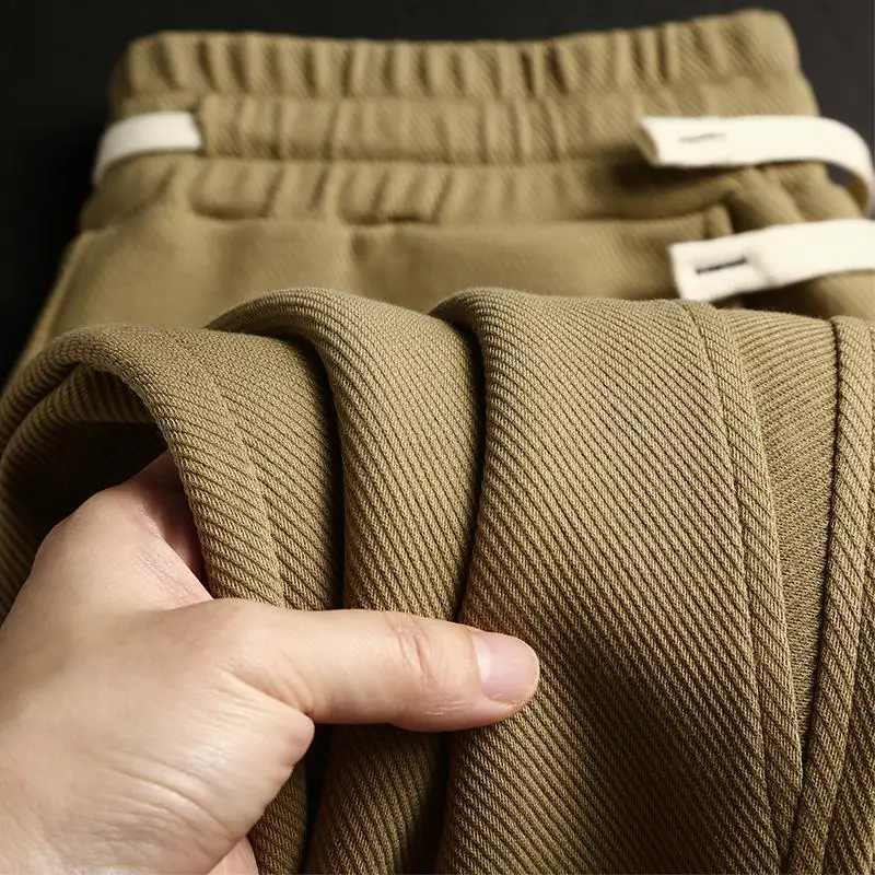 2025 heavy twill leggings casual sweatpants men's spring and autumn loose and thin versatile American sports pants