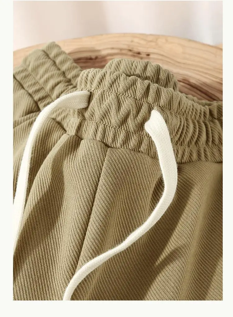 2025 heavy twill leggings casual sweatpants men's spring and autumn loose and thin versatile American sports pants